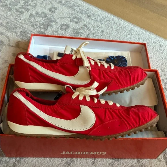Nike x Jacquemus Moon Shoes Size 12.5 Women. Color Red. NEW!